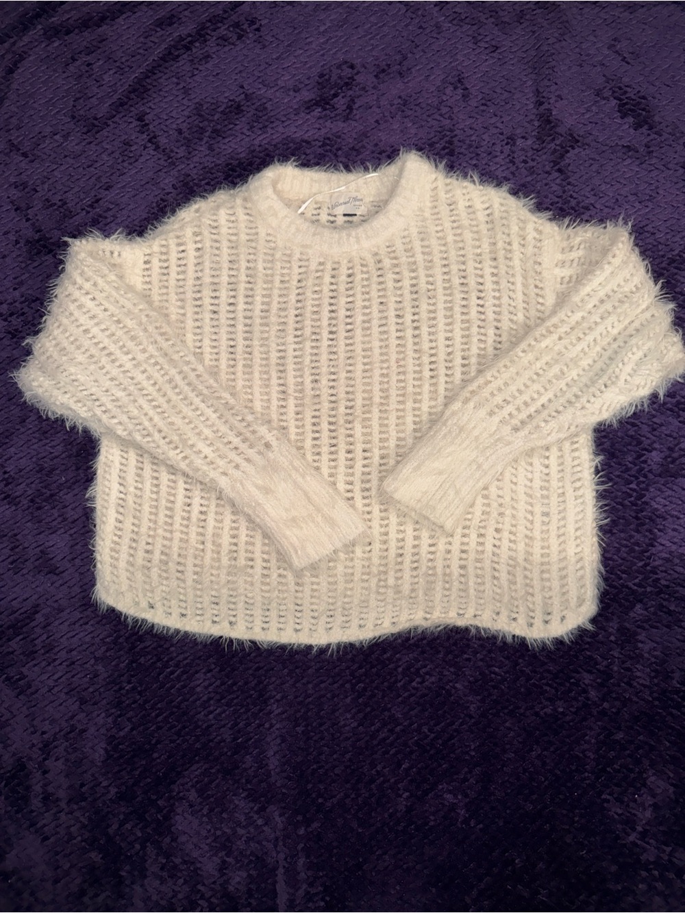 Cozy Cream Open-Knit Women's Sweater
